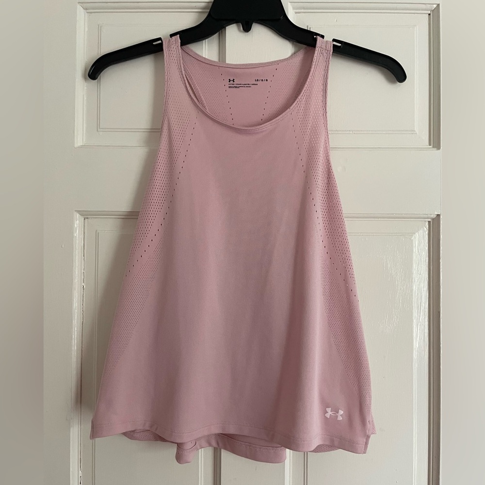 Under Armour Pink Gym Tank Top Large